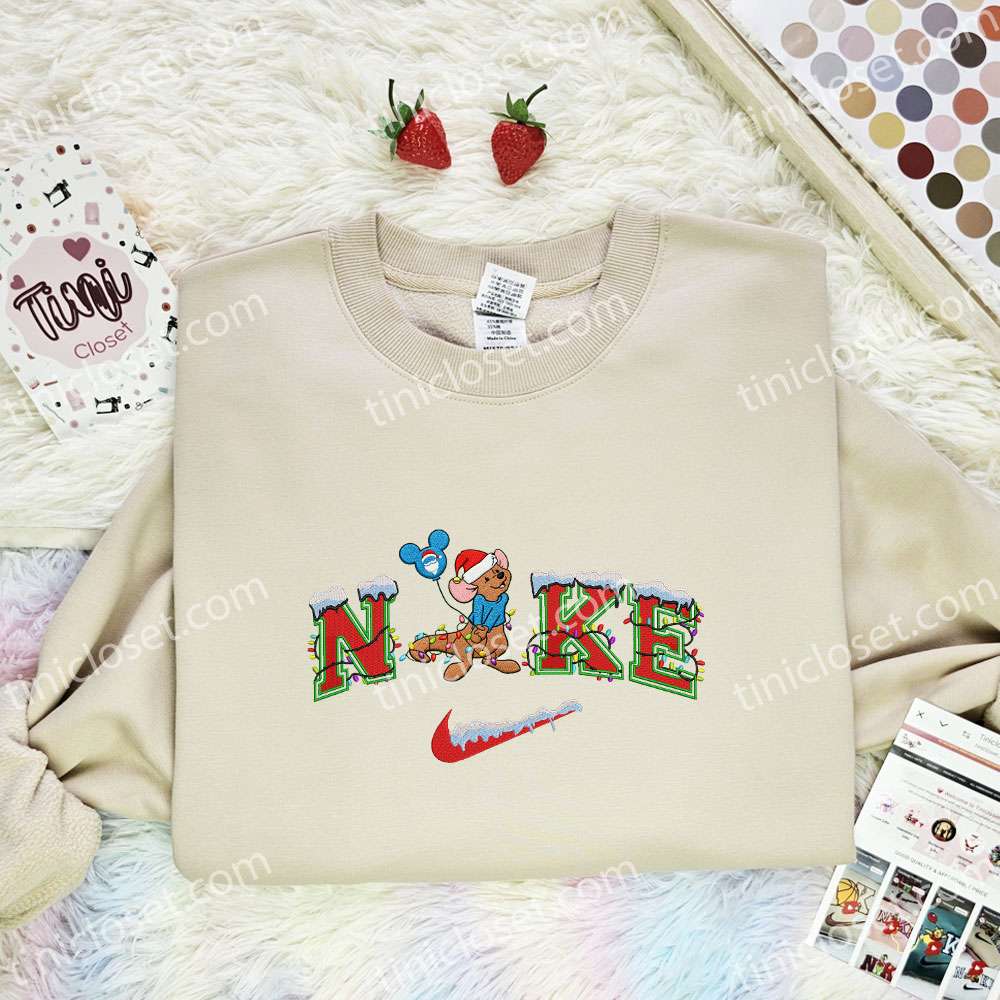 Roo Xmas Embroidered Shirt, Disney Characters Embroidered Hoodie, Best Christmas Gift