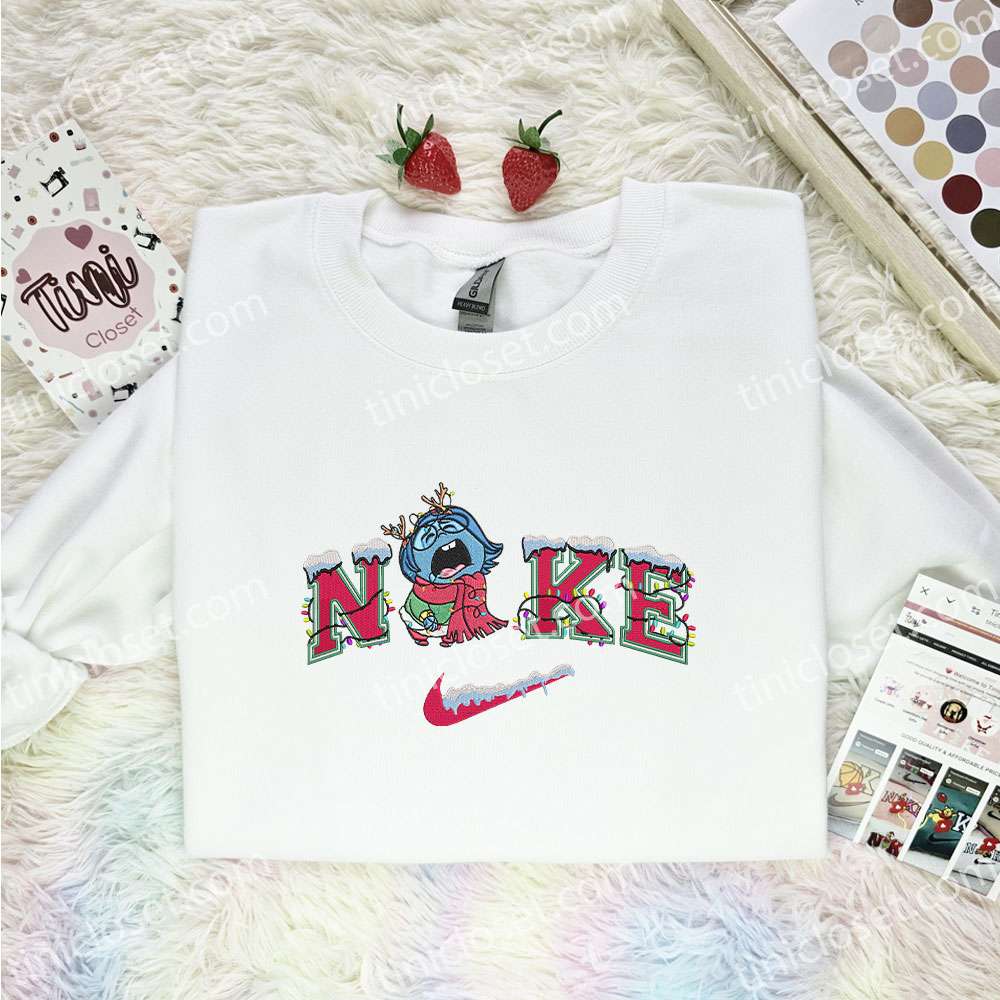 Sadness Xmas Embroidered Shirt, Disney Inside Out Embroidered Hoodie, Best Christmas Gift