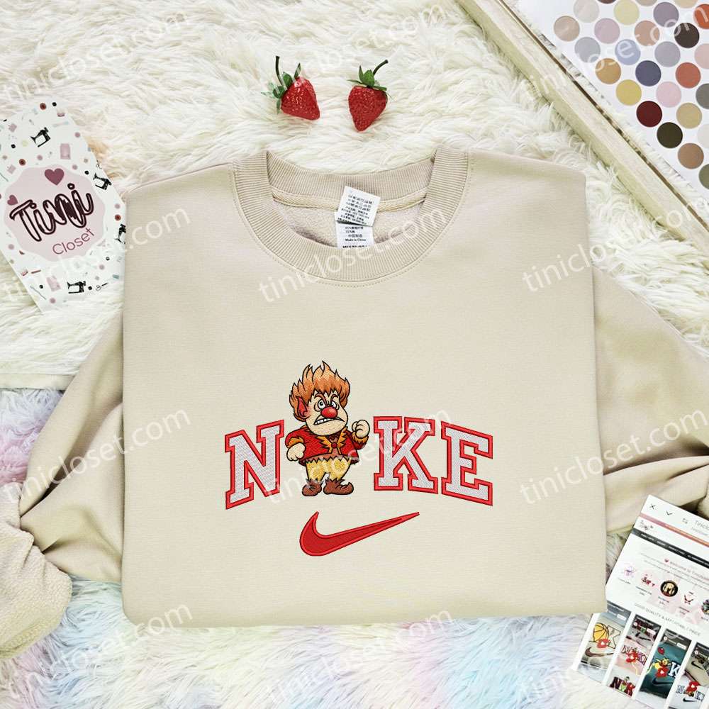 Heat Miser Embroidered Shirt, The Year Without A Santa Claus Cartoon Embroidered Hoodie, Best Christmas Gift Heat Miser Embroidered Shirt, The Year Without A Santa Claus Cartoon Embroidered Hoodie, Best Christmas Gift