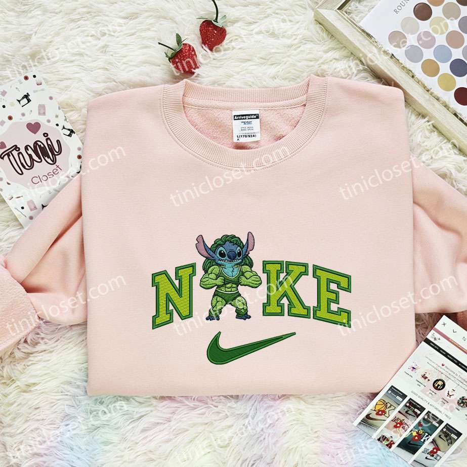 Stitch She Hulk Embroidered Shirt, Marvel Movie Embroidered Hoodie, Disney Characters Embroidered T-Shirt Stitch She Hulk Embroidered Shirt, Marvel Movie Embroidered Hoodie, Disney Characters Embroidered T-Shirt