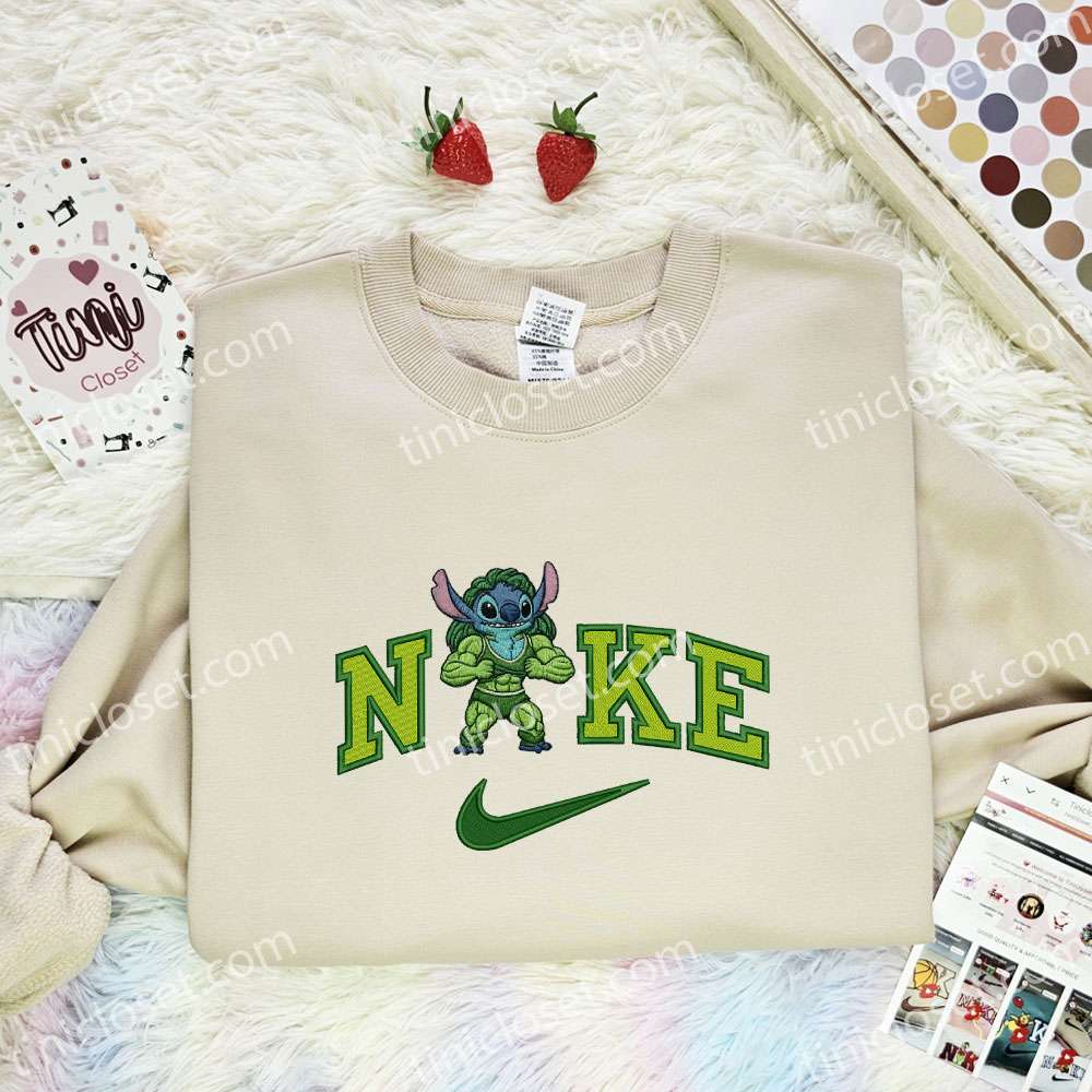 Stitch She Hulk Embroidered Shirt, Marvel Movie Embroidered Hoodie, Disney Characters Embroidered T-Shirt Stitch She Hulk Embroidered Shirt, Marvel Movie Embroidered Hoodie, Disney Characters Embroidered T-Shirt