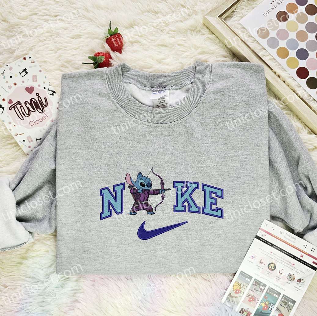 Stitch Kate Bishop Embroidered Shirt, Marvel Superhero Movie Embroidered Hoodie, Disney Characters Embroidered T-Shirt Stitch Kate Bishop Embroidered Shirt, Marvel Superhero Movie Embroidered Hoodie, Disney Characters Embroidered T-Shirt