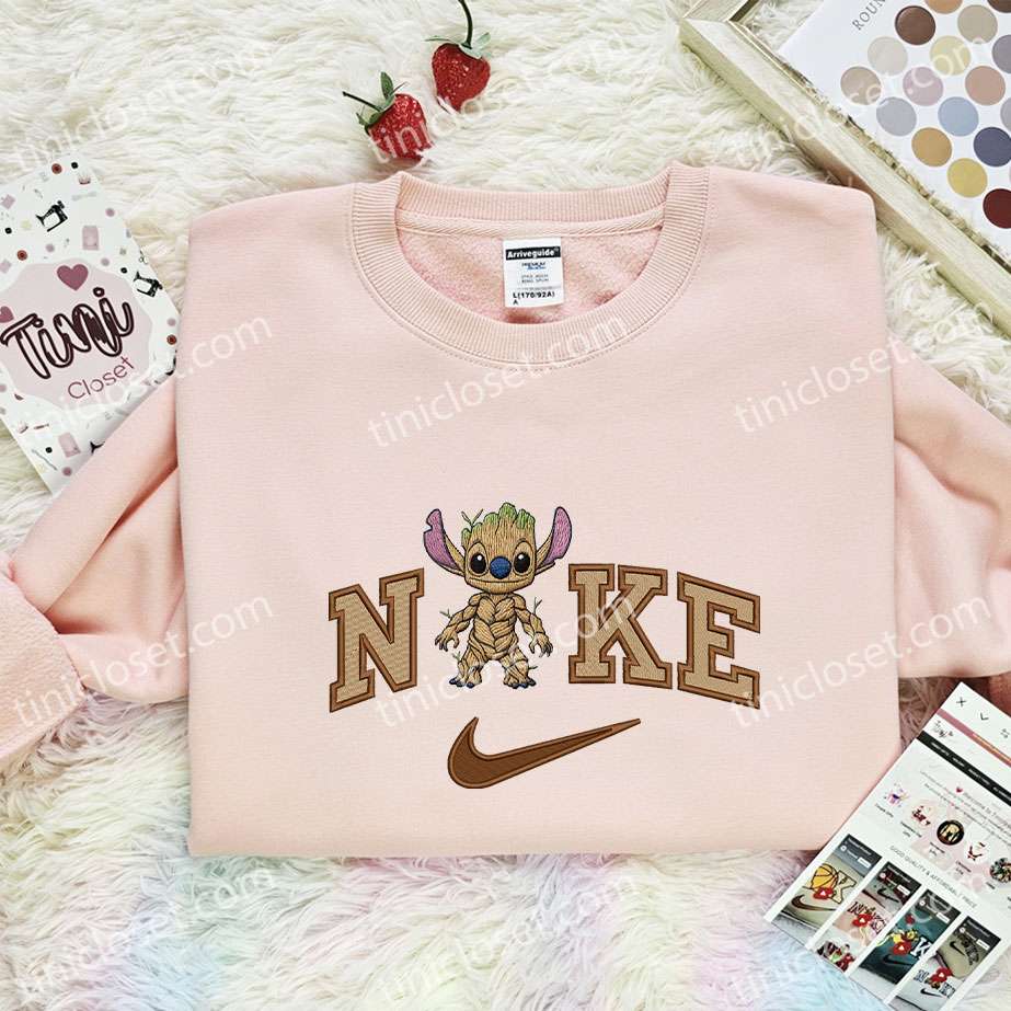 Stitch Groot Embroidered Shirt, Marvel Superhero Movie Embroidered Hoodie, Disney Characters Embroidered T-Shirt Stitch Groot Embroidered Shirt, Marvel Superhero Movie Embroidered Hoodie, Disney Characters Embroidered T-Shirt