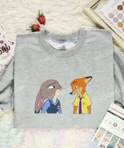 Judy And Nick Embroidered Shirt, Zootopia Movie Embroidered Hoodie, Disney Characters Embroidered T-Shirt 1 Judy And Nick Embroidered Shirt, Zootopia Movie Embroidered Hoodie, Disney Characters Embroidered T Shirt (2)