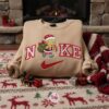 Bart Simpson Xmas Embroidered Shirt, Cartoon Embroidered Hoodie, Best Christmas Gift