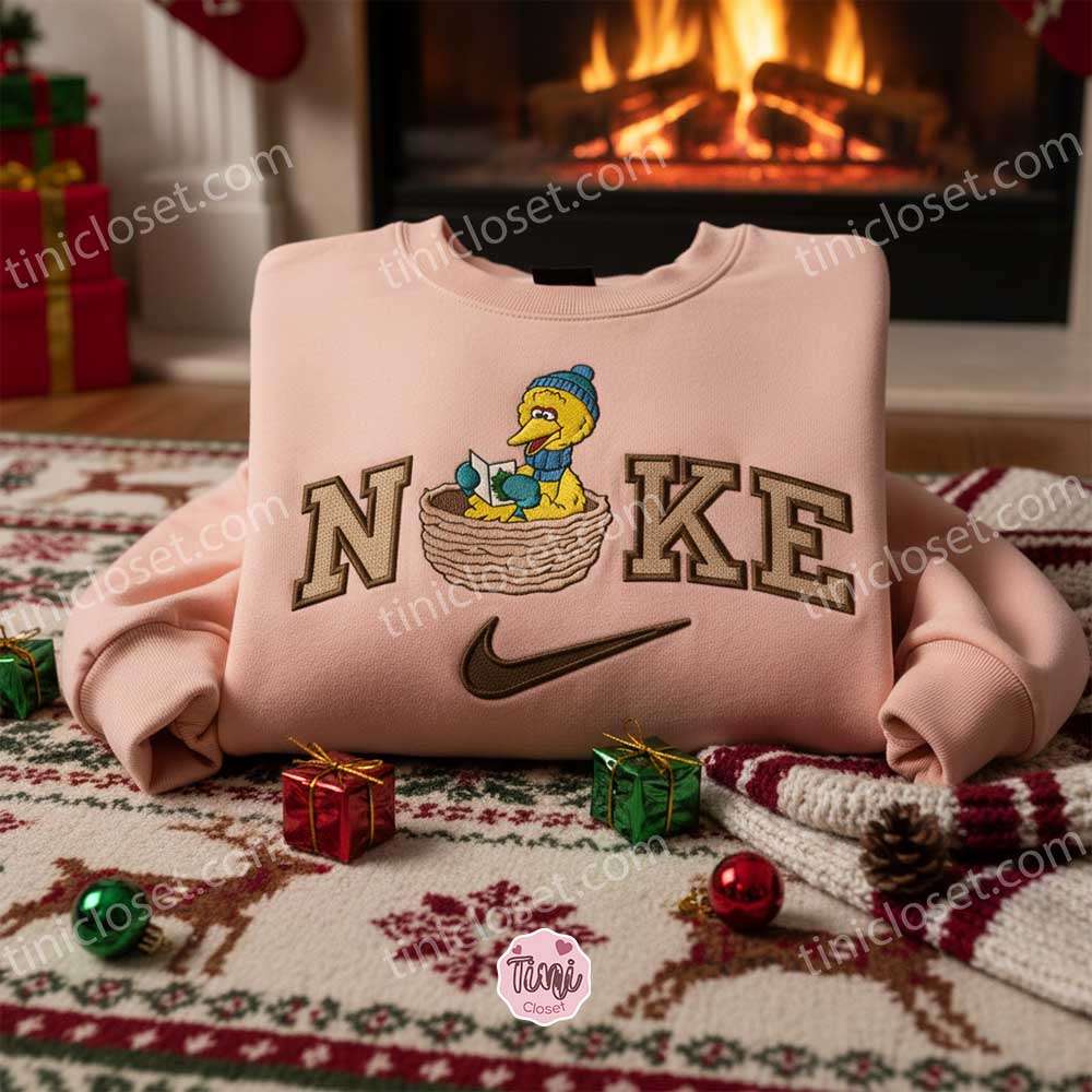 Big Bird Xmas Embroidered Shirt, Sesame Street Embroidered Hoodie, Best Christmas Gift Big Bird Xmas Embroidered Shirt, Sesame Street Embroidered Hoodie, Best Christmas Gift