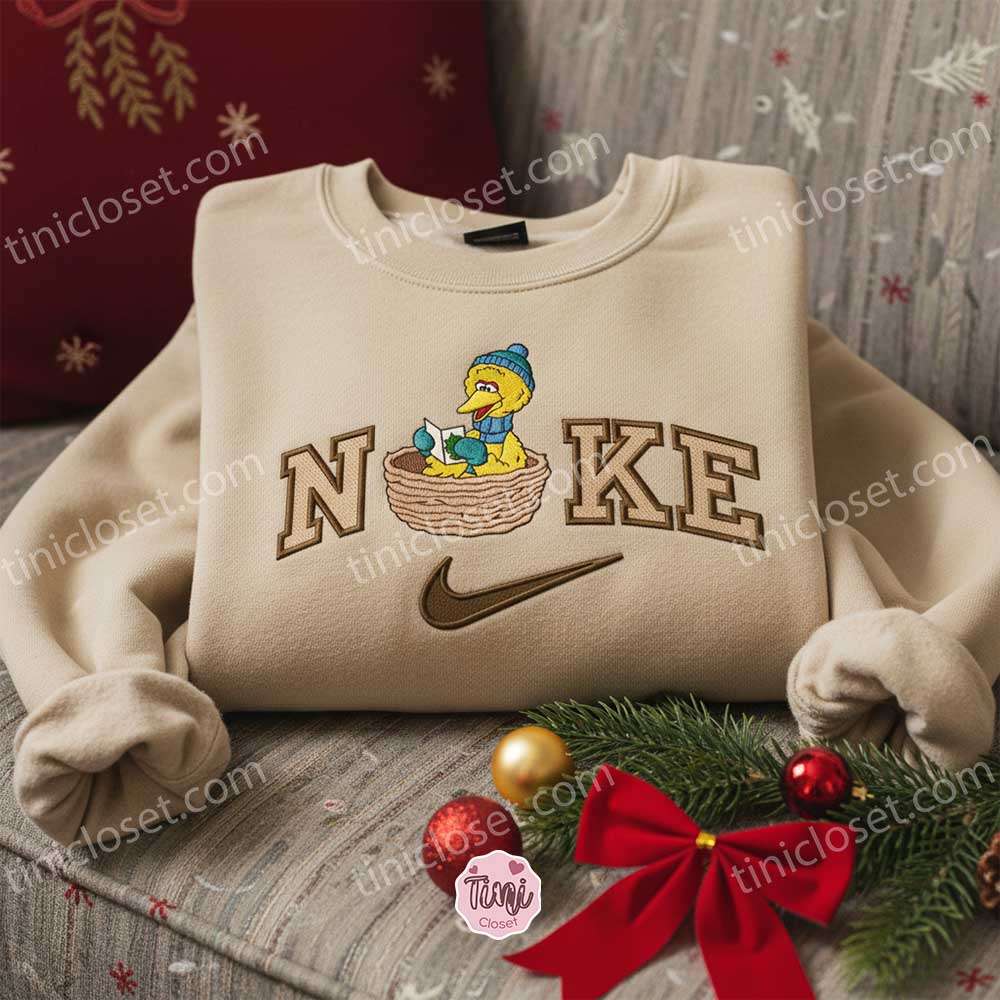 Big Bird Xmas Embroidered Shirt, Sesame Street Embroidered Hoodie, Best Christmas Gift Big Bird Xmas Embroidered Shirt, Sesame Street Embroidered Hoodie, Best Christmas Gift