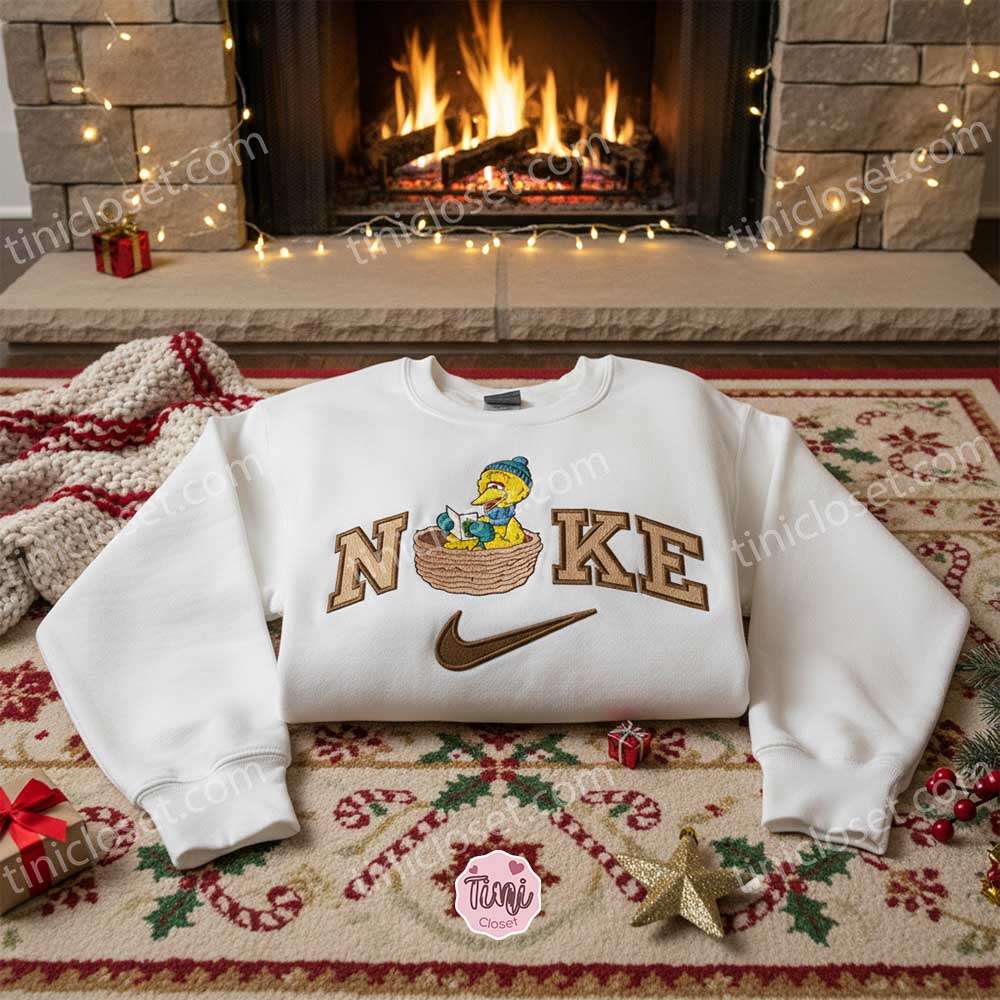 Big Bird Xmas Embroidered Shirt, Sesame Street Embroidered Hoodie, Best Christmas Gift Big Bird Xmas Embroidered Shirt, Sesame Street Embroidered Hoodie, Best Christmas Gift