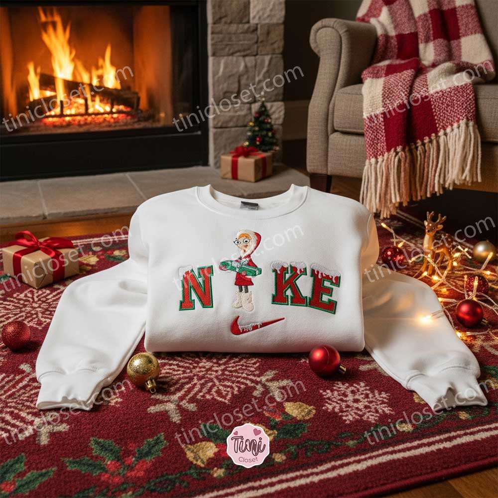 Candace Xmas Embroidered Shirt, Phineas And Ferb Cartoon Embroidered Hoodie, Best Christmas Gift Candace Xmas Embroidered Shirt, Phineas And Ferb Cartoon Embroidered Hoodie, Best Christmas Gift