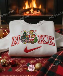 Homer Simpson Xmas Embroidered Shirt, Cartoon Embroidered Hoodie, Best Christmas Gift