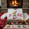 Maggie Simpson Xmas Embroidered Shirt, Cartoon Embroidered Hoodie, Best Christmas Gift