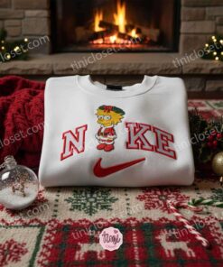 Lisa Simpson Xmas Embroidered Shirt, Cartoon Embroidered Hoodie, Best Christmas Gift 2 Lisa Simpson Xmas Embroidered Shirt, Cartoon Embroidered Hoodie, Best Christmas Gift (3)
