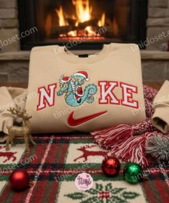 Squidward Tentacles Xmas Embroidered Shirt, Cartoon Embroidered Hoodie, Best Christmas Gift