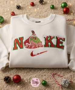 Princess Tiana Christmas Embroidered Shirt, Sleeping Beauty Disney Characters Embroidered Sweatshirt, Christmas Gift Ideas