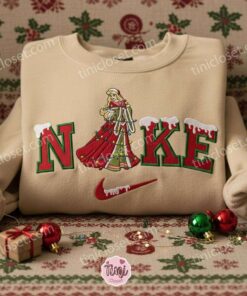 Aurora Princess Christmas Embroidered Shirt, Sleeping Beauty Disney Characters Embroidered Sweatshirt, Christmas Gift Ideas