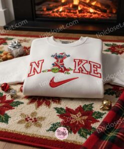 Stitch And Grinch Xmas Embroidered Shirt, Cartoon Embroidered Hoodie, Best Christmas Gift 2 Stitch And Grinch Xmas Embroidered Shirt, Cartoon Embroidered Hoodie, Best Christmas Gift (2)