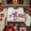 Stitch And Grinch Xmas Embroidered Shirt, Cartoon Embroidered Hoodie, Best Christmas Gift