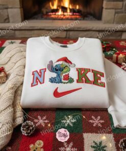 Stitch And Grinch Xmas Embroidered Shirt, Cartoon Embroidered Hoodie, Best Christmas Gift