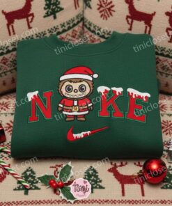 Labubu Cosplay Santa Claus Embroidered Shirt, Cartoon Embroidered Hoodie, Best Christmas Gift