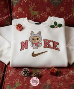 Winter Labubu Embroidered Shirt, Cartoon Embroidered Hoodie, Best Christmas Gift