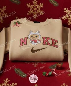 Winter Labubu Embroidered Shirt, Cartoon Embroidered Hoodie, Best Christmas Gift 2 Winter Labubu Embroidered Shirt, Cartoon Embroidered Hoodie, Best Christmas Gift (3)