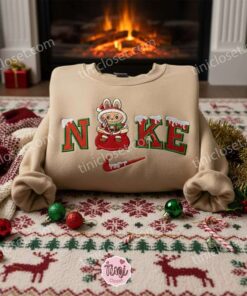 Labubu Christmas Embroidered Shirt, Cartoon Embroidered Hoodie, Best Christmas Gift 2 Labubu Christmas Embroidered Shirt, Cartoon Embroidered Hoodie, Best Christmas Gift (2)