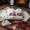 Labubu Christmas Embroidered Shirt, Cartoon Embroidered Hoodie, Best Christmas Gift