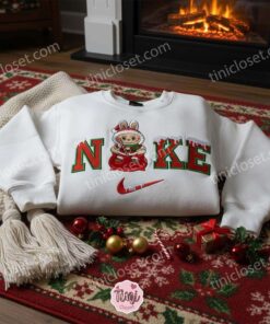 Labubu Christmas Embroidered Shirt, Cartoon Embroidered Hoodie, Best Christmas Gift