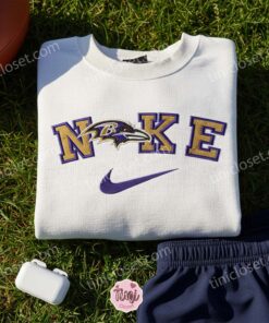 Baltimore Ravens Embroidered Shirt, NFL Sports Embroidered Shirt, Best Gift Idea