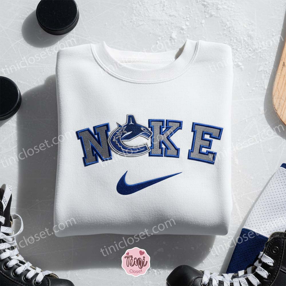 Vancouver Canucks Embroidered Shirt, NHL Sports Embroidered Hoodie, Best Gift Idea Vancouver Canucks Embroidered Shirt, NHL Sports Embroidered Hoodie, Best Gift Idea