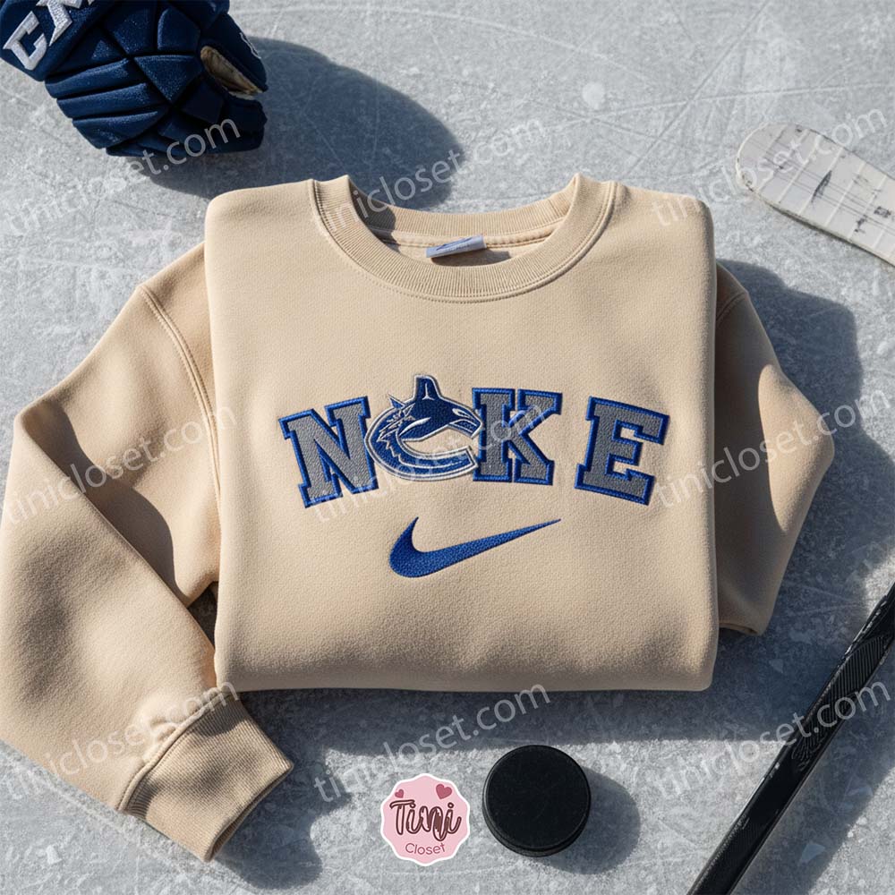 Vancouver Canucks Embroidered Shirt, NHL Sports Embroidered Hoodie, Best Gift Idea Vancouver Canucks Embroidered Shirt, NHL Sports Embroidered Hoodie, Best Gift Idea