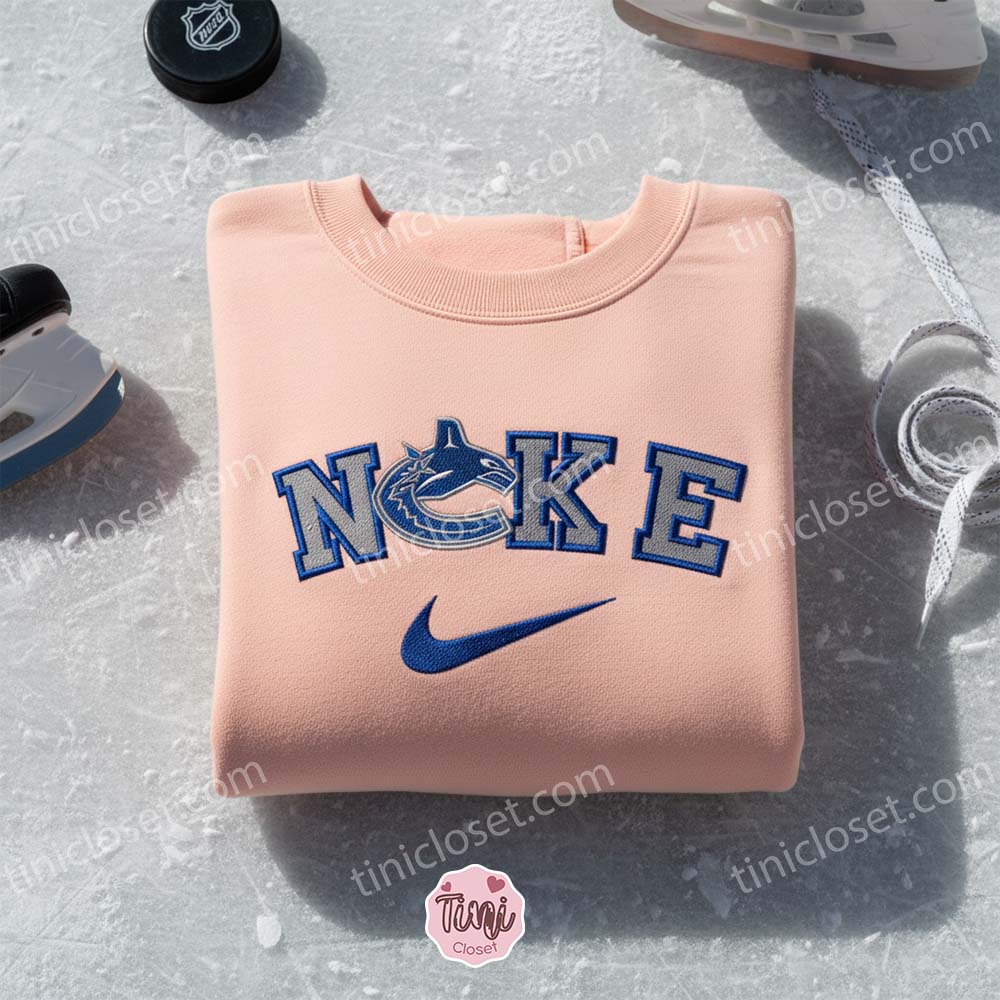 Vancouver Canucks Embroidered Shirt, NHL Sports Embroidered Hoodie, Best Gift Idea Vancouver Canucks Embroidered Shirt, NHL Sports Embroidered Hoodie, Best Gift Idea