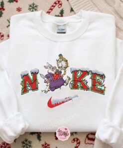 White Rabbit Embroidered Shirt, Alice In Wonderland Characters Embroidered Hoodie, Disney Embroidered Sweatshirt, Best Christmas Gift (2)