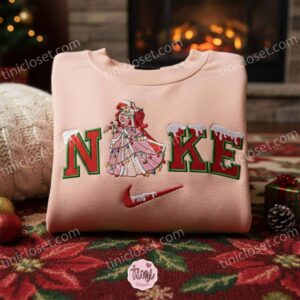 Ariel The Mermaid Princess Christmas Embroidered Shirt Disney Characters Embroidered Sweatshirt Christmas Gift Ideas 3 768x768