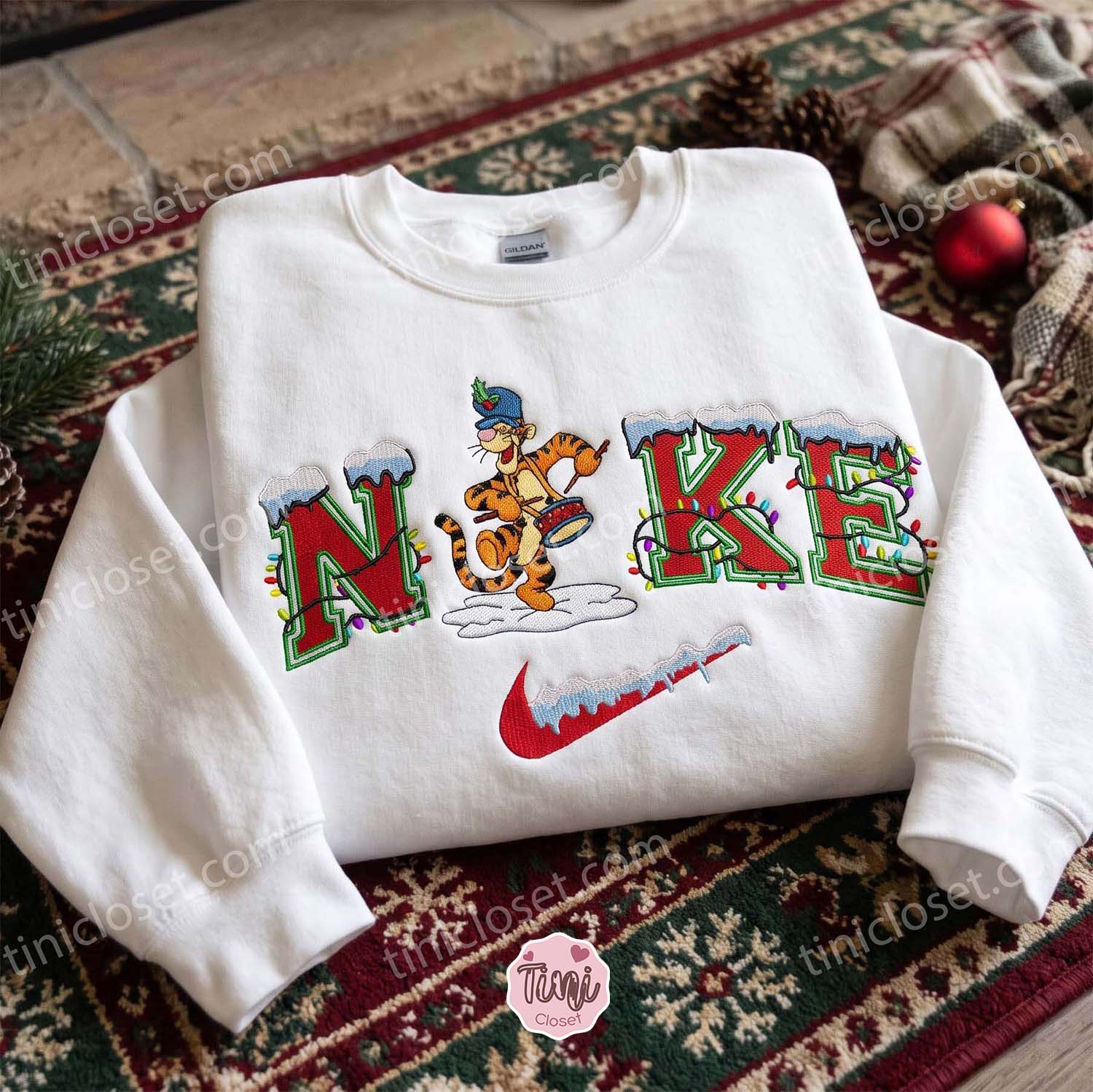 Christmas Tigger Embroidered Shirt, Winnie The Pooh Characters Embroidered Hoodie, Disney Embroidered Sweatshirt, Best Christmas Gift Christmas Tigger Embroidered Shirt, Winnie The Pooh Characters Embroidered Hoodie, Disney Embroidered Sweatshirt, Best Christmas Gift