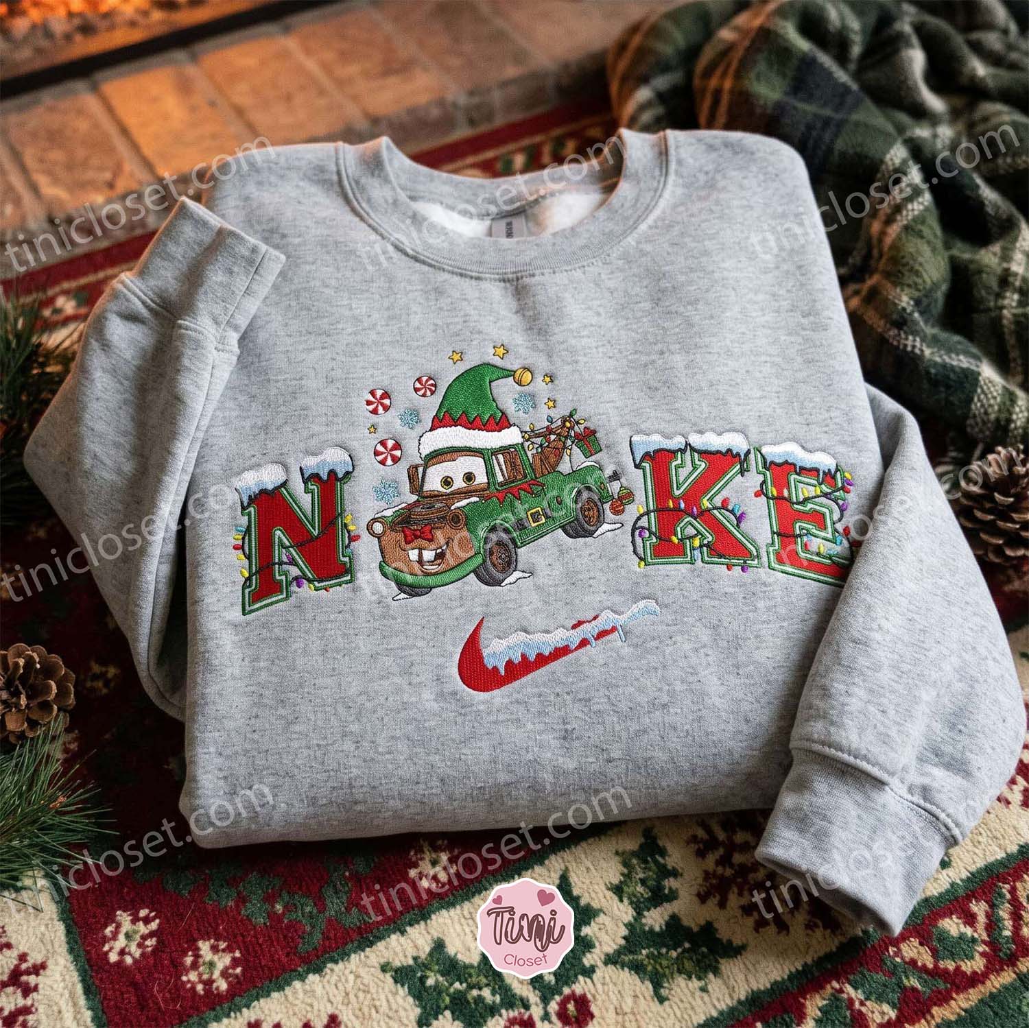 Tow Mater Christmas Embroidered Shirt, Pixar Cars Characters Embroidered Hoodie, Disney Embroidered Sweatshirt, Best Christmas Gift Tow Mater Christmas Embroidered Shirt, Pixar Cars Characters Embroidered Hoodie, Disney Embroidered Sweatshirt, Best Christmas Gift