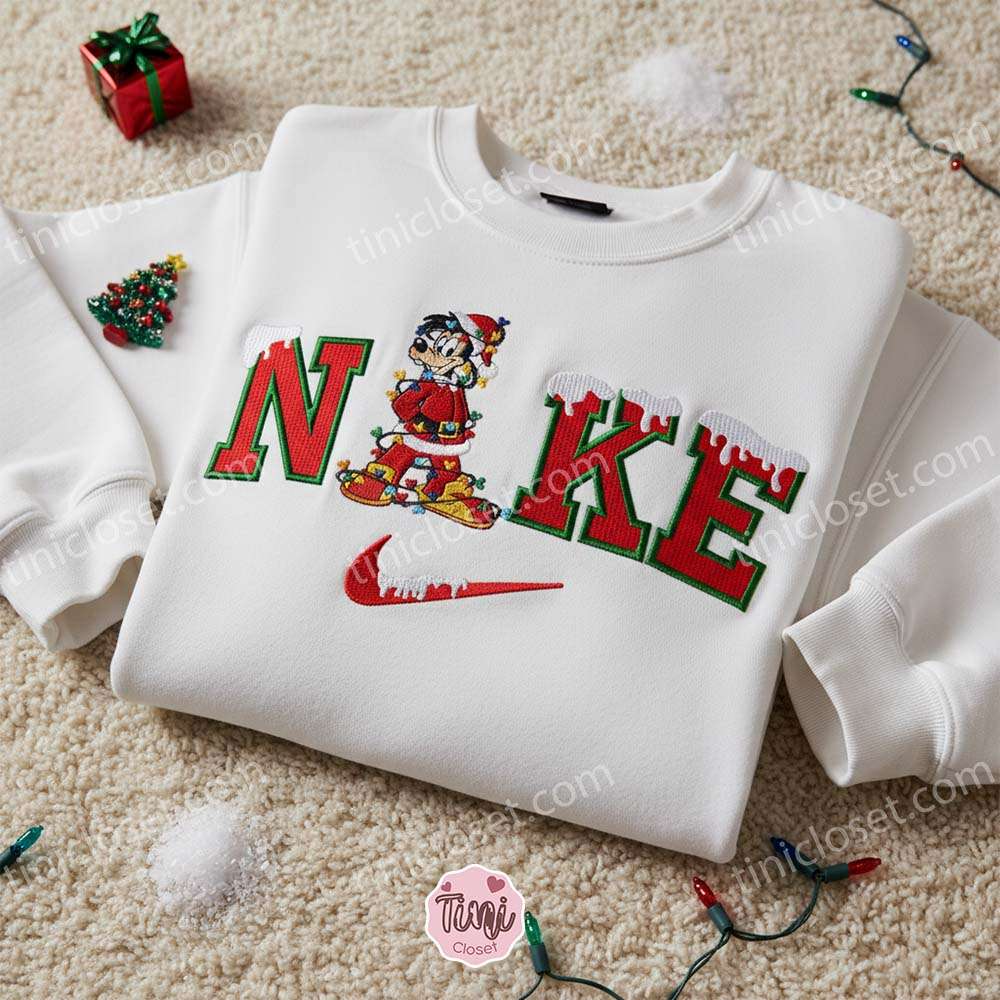 Max Goof Christmas Embroidered Shirt, Disney Characters Embroidered Sweatshirt, Christmas Gift Ideas