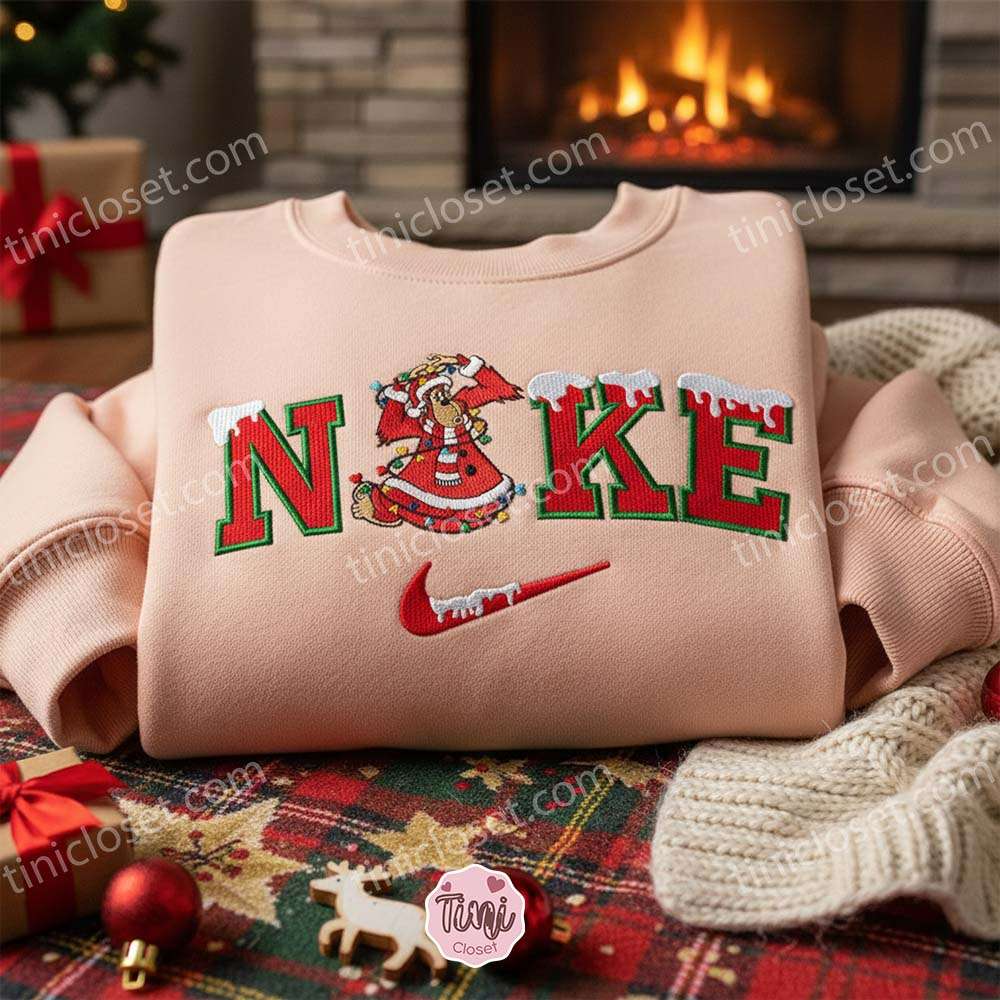 Money Xmas Embroidered Shirt, Cartoon Embroidered Hoodie, Best Christmas Gift