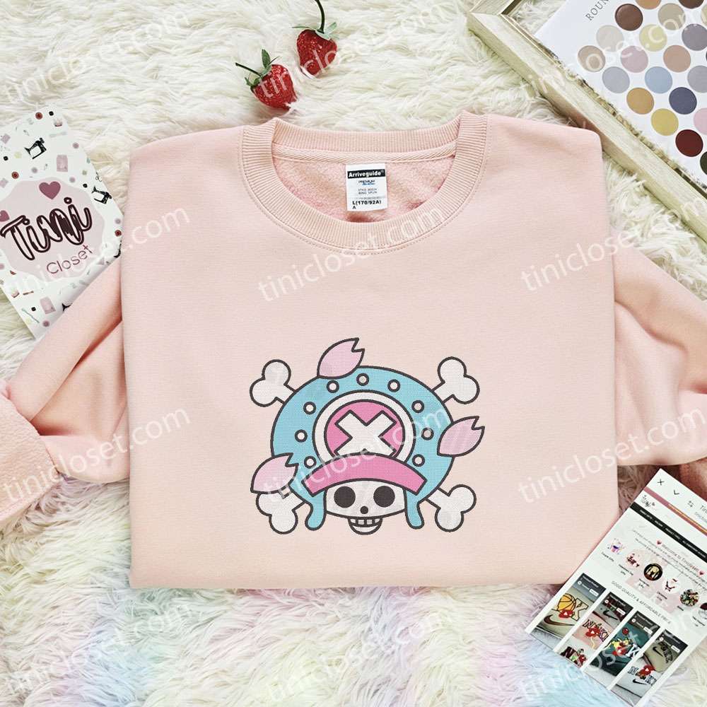 Tony Chopper Jolly Roger One Piece Anime Embroidered Shirt