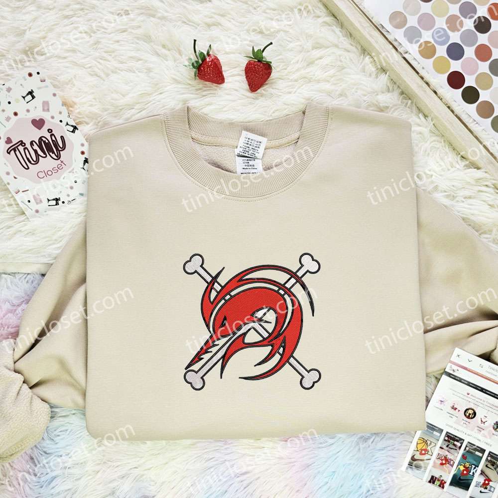 Arlong Jolly Roger Embroidered Shirt, One Piece Embroidered Hoodie, Anime Embroidered T-Shirt