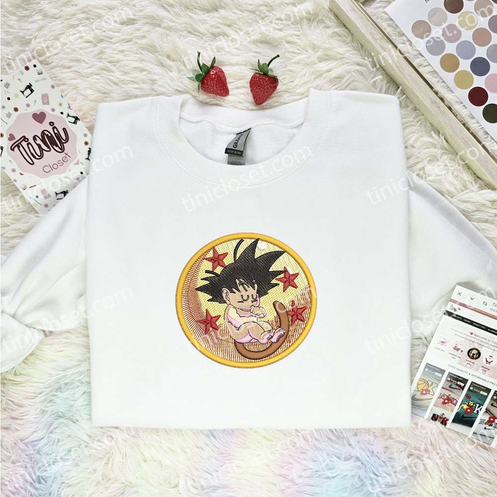 Baby Goku Dragon Ball Anime Embroidered Shirt