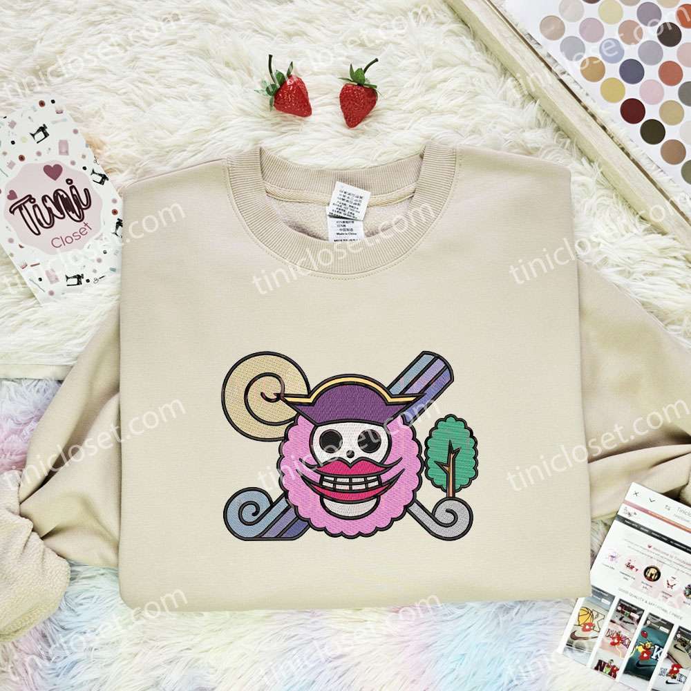 Big Mom Logo One Piece Embroidered Shirt