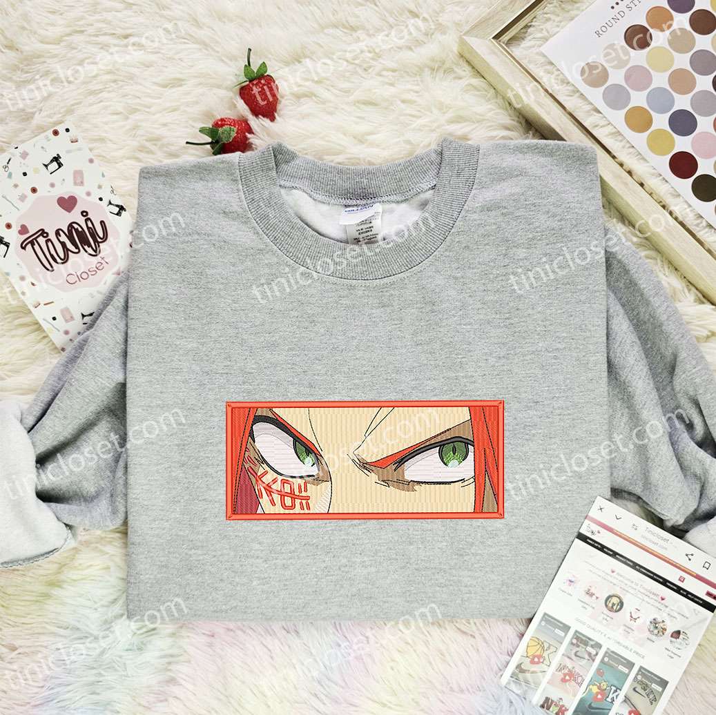 Bisco Akaboshi Eyes Embroidered Shirt, Sabikui Bisco Embroidered Hoodie, Anime Embroidered Sweatshirt