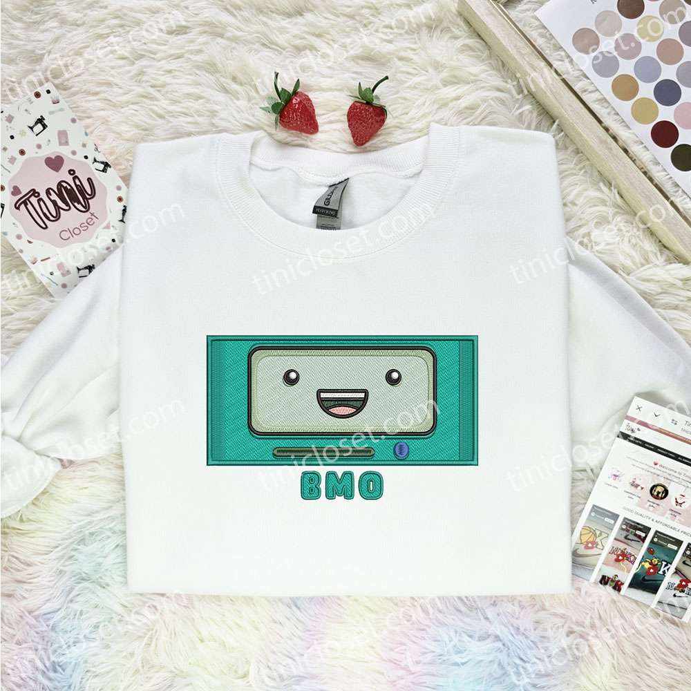 BMO Bimoi Robot Cartoon Embroidered Shirt