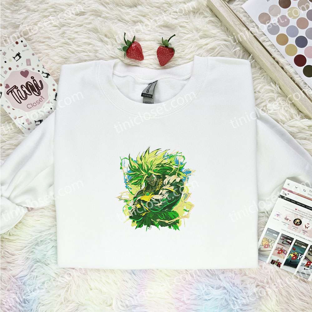 Broly Green Dragon Ball Anime Embroidered Shirt