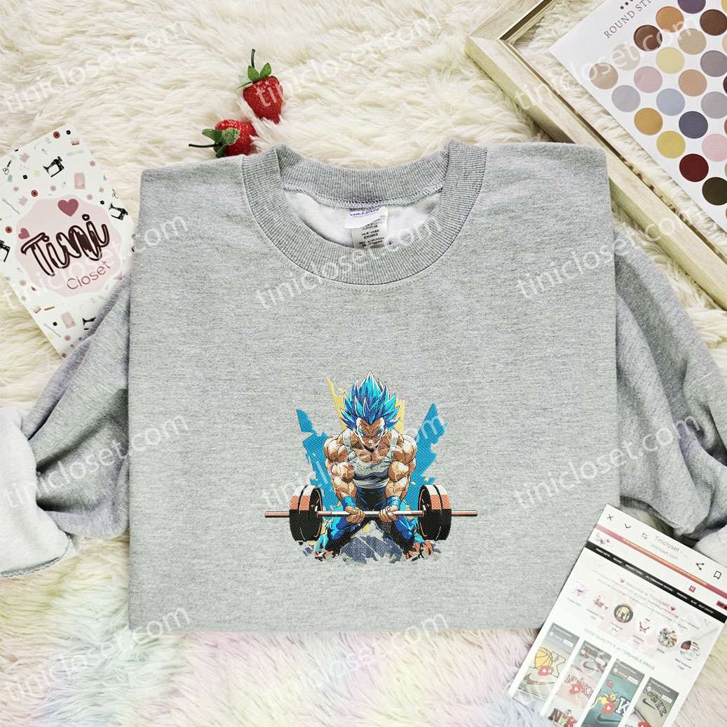 Broly Lifting Dragon Ball Anime Embroidered Shirt