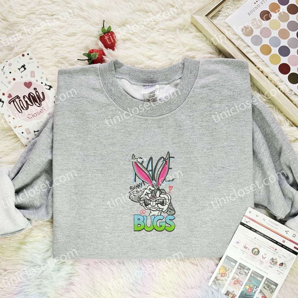 Bugs Bunny Looney Tunes Disney Characters Embroidered Shirt