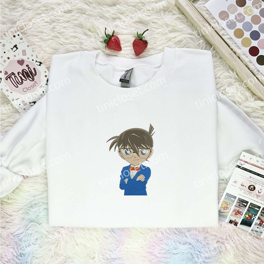 Conan Edogawa Detective Conan Anime Embroidered Shirt
