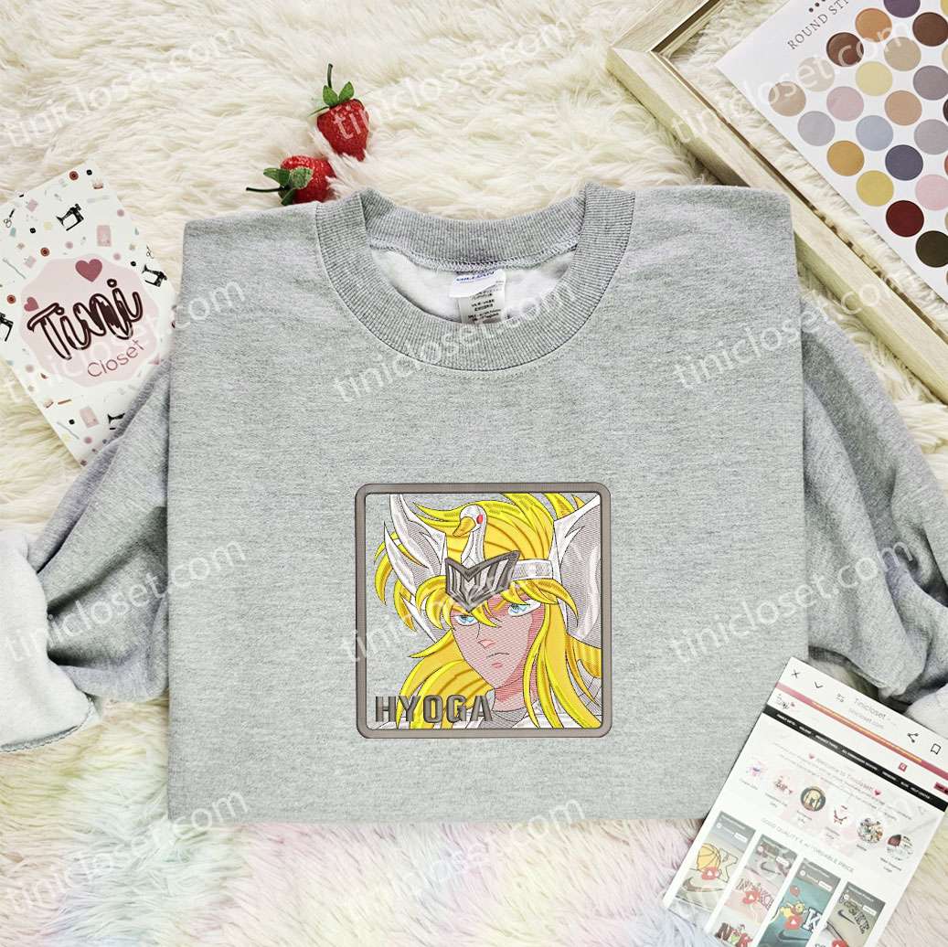 Cygnus Hyoga Saint Seiya Anime Embroidered Shirt