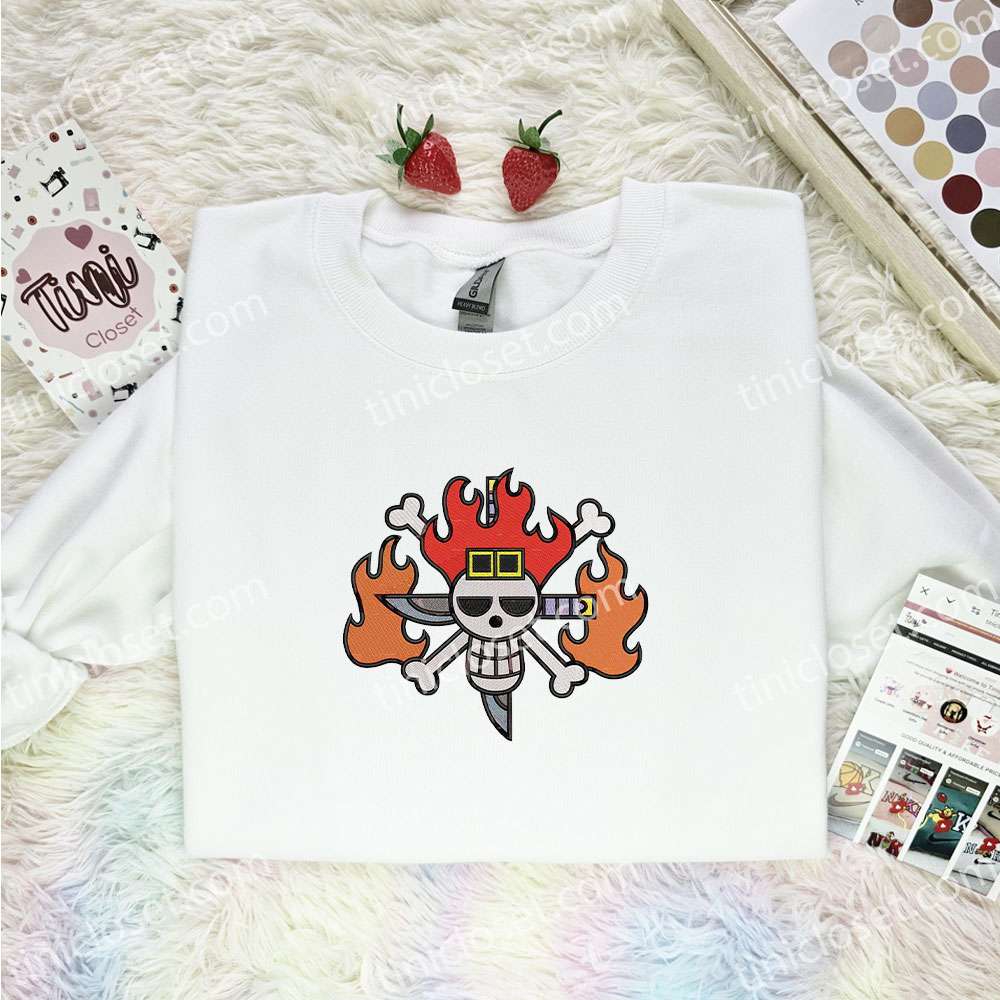 Eustass Kid Jolly Roger One Piece Anime Embroidered Shirt